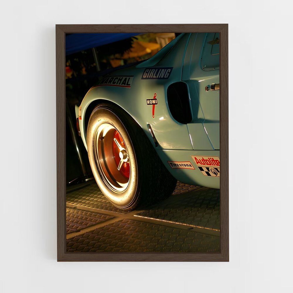 Poster GT40 en Bleu – affiche Ford (vue 5)